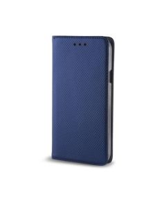Case for Samsung Galaxy S9 FLIP imitation leather Navy blue magnetic closure MOB677 