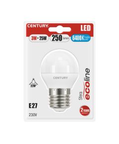 LED sphere light bulb 3W E27 cold light 250 lumen Century M990 Century