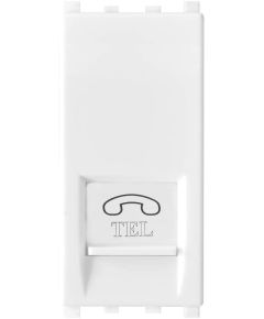 White telephone socket compatible with Vimar EL1994 