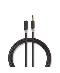 Stereo Audio Cable 3.5mm Male-3.5mm Female 1m Anthracite ND3694 Nedis