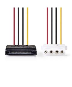 Internes Stromkabel SATA 15 Pin Stecker-Molex Buchse 0,15m Unterschiedlich ND3880 Nedis