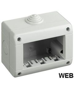 Caja 3 módulos blanca 10x8cm compatible con Living International EL2298 