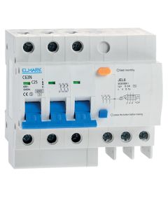 Interruttore differenziale con controllo elettronico di corrente residua JEL6 C16 3P 16A/300MA EL3046 Elmark