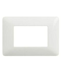 Placca in metallo bianco 3 posti compatibile Matix EL2222 
