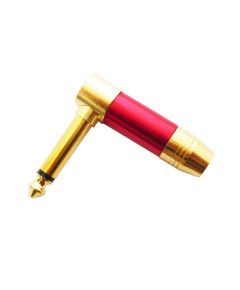 6.3mm mono jack 90 degree connector - red Q730 