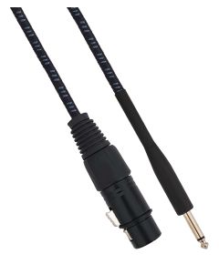 XLR female Cannon cable to Jack 6.35 male 1.5 meters Mono - Black / Blue SP252 