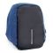 Anti-theft multifunctional padded backpack with black-blue jeans reflector MOB1080 